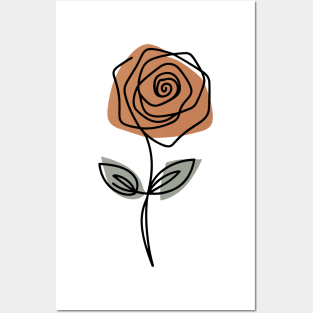 Rose And Leaves (Orginal Colors) Posters and Art